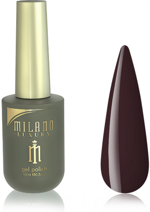 Гель-лак для нігтів темний виноград Milano Luxury №233, 15 ml - фото 1