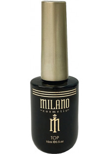 Купити Milano Cosmetic Топ для гель-лаку прозорий із шиммером Milk Top No Sticky Milano, 15 ml вигідна ціна