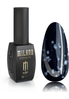 Купити Milano Cosmetic Топ для гель-лаку прозорий із конфетті Top Confetti No Sticky №02, 10 ml вигідна ціна
