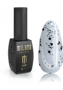 Купити Milano Cosmetic Топ для гель-лаку прозорий із конфетті Top Confetti No Sticky №01, 10 ml вигідна ціна