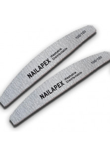 Пилка лодка сіра 100/100 грит за ціною 35₴  у категорії Nailapex Тип Пилка для нігтів