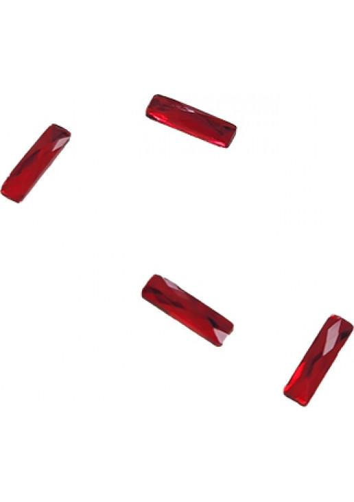Фігурні скляні стрази прямокутні червоні - фото 1