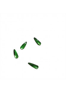 Фігурні скляні стрази зелена крапля за ціною 25₴  у категорії Українська косметика Тип Стрази для нігтів