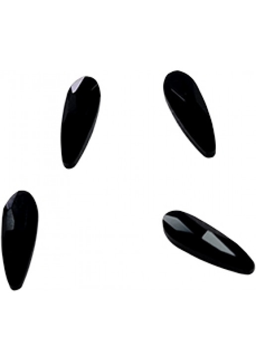 Фігурні скляні стрази чорна крапля - фото 1