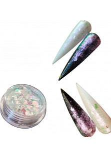Купити Nailapex Пластівці юки для нігтів голограмні ніжно-бузкові з зеленим вигідна ціна
