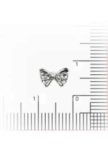 Купити Nailapex Брошка зі стразами для нігтів Срібний бант у формі метелика вигідна ціна
