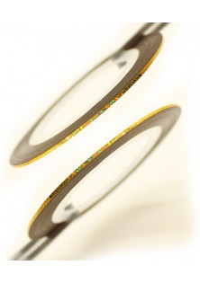 Стрічка для нігтів золотиста голограмна за ціною 20₴  у категорії Українська косметика Тип Стрічка для нігтів