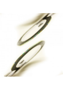 Стрічка для нігтів срібна голограмна із зеленим відливом за ціною 20₴  у категорії Декор для нігтів Тип Стрічка для нігтів