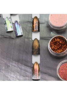 Пігментні пластівці юки Мідно-бордові за ціною 65₴  у категорії Глітери та блискітки для нігтів Тип Пластівці юки