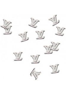 Срібні прикраси для нігтів з логотипом Louis Vuitton в Україні