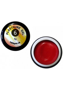 Гель-пластилін червоний 3D Plastiline Gel №6 за ціною 60₴  у категорії Декор для нігтів