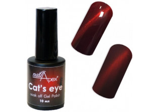 Гель-лак для нігтів Котяче око червоний Nailapex Cat`s Eye №1 за ціною 95₴  у категорії Переглянуті товари