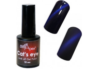 Гель-лак для нігтів Котяче око синій сапфір Nailapex Cat`s Eye №4 за ціною 155₴  у категорії Переглянуті товари