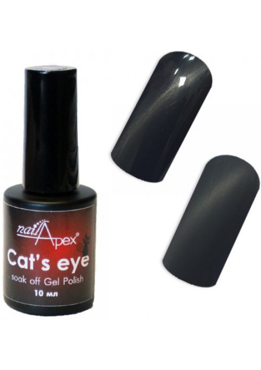 Гель-лак для нігтів Котяче око сірий матовий Nailapex Cat`s Eye №6 - фото 1