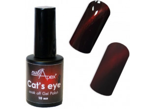Гель-лак для нігтів Котяче око бордовий Nailapex Cat`s Eye №7 за ціною 155₴  у категорії Переглянуті товари