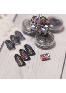 Дрібні блискітки для нігтів чорна перлина голограмні за ціною 25₴  у категорії Українська косметика Призначення Для блиску