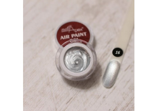 Гель-фарба для аеропуфінгу срібна Air Paint Gel №16 за ціною 155₴  у категорії Переглянуті товари
