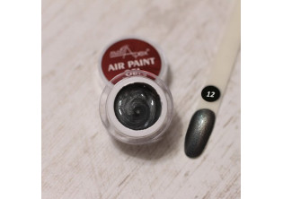 Гель-фарба для аеропуфінгу грановане срібло Air Paint Gel №12 за ціною 155₴  у категорії Переглянуті товари