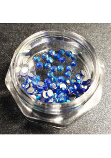 Скляні стрази синя голограма №6 за ціною 60₴  у категорії Стрази та броші для нігтів Класифікація Професійна