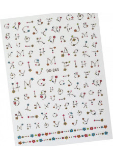 Наклейки на нігті Квіткова абетка за ціною 60₴  у категорії Слайдери та наліпки для декору нігтів Херсон