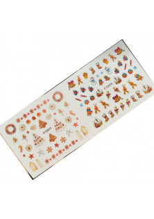 Новорічні наклейки на нігті за ціною 60₴  у категорії Слайдери та наліпки для декору нігтів Тип Наклейки для нігтів