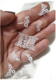 Фольга для нігтів Білі квіти в Україні