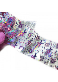 Купити Nailapex Фольга для нігтів з орнаментом Голограмні квіти вигідна ціна
