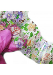 Купить Nailapex Фольга для ногтей голограммная сетка с цветами выгодная цена