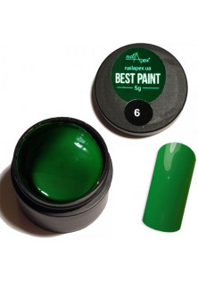 Гель-фарба для нігтів зелена Best Paint №6 за ціною 155₴  у категорії Українська косметика Тип Гель-фарба для нігтів