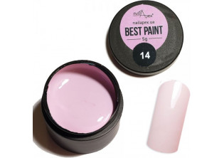 Гель-фарба для нігтів тендітний рожевий Best Paint №14 за ціною 155₴  у категорії Переглянуті товари