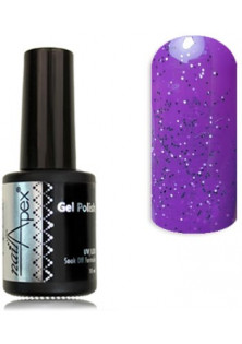 Купити Nailapex Гель-лак для нігтів фіолетовий з дрібними крихтами Nailapex №441 вигідна ціна
