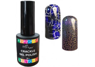 Гель-лак для нігтів Кракелюр синій з фіолетовим Crackle Nailapex за ціною 155₴  у категорії Переглянуті товари