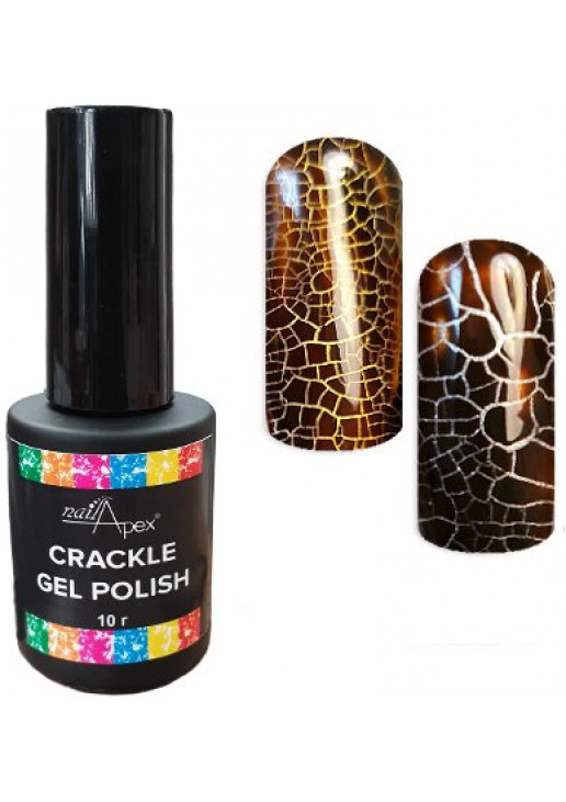 Гель-лак для нігтів Кракелюр коричневий Crackle Nailapex - фото 1