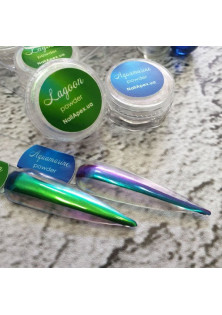 Стеклянная втирка Единорог Aquamarine Powder по цене 150₴  в категории Втирка и песок для ногтей Бренд Nailapex