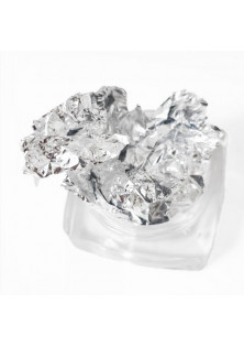 Поталь в баночці срібна за ціною 25₴  у категорії Декор для нігтів Тип Поталь для нігтів