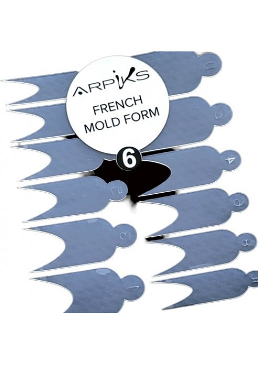 Молди трафарети для френча на верхніх формах French Mold Form №6 - фото 1