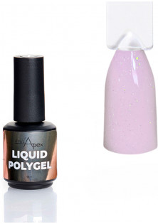 Рідкий полігель для нігтів ніжно-рожевий із шимером Liquid Polygel №3 за ціною 290₴  у категорії Українська косметика Призначення Зміцнення