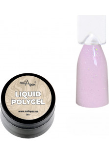 Рідкий полігель для нігтів ніжно-рожевий із шимером Liquid Polygel №3 за ціною 480₴  у категорії Українська косметика Призначення Моделювання