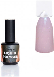 Жидкий полигель для ногтей теплый розовый с шиммером Liquid Polygel №8 в Украине