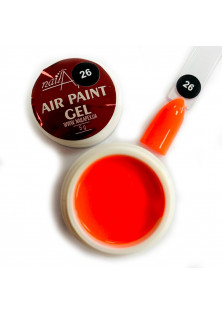 Гель-фарба для аеропуфінгу Помаранчевий неон Air Paint Gel №26 за ціною 155₴  у категорії Товари для манікюра та педикюра Об `єм 5 гр
