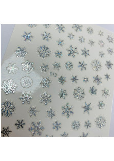 Наклейки на нігті Сніжинки сріблясті за ціною 45₴  у категорії Українська косметика Тип Наклейки для нігтів