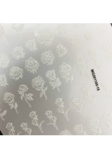 Наклейки на нігті Білі контури троянд за ціною 60₴  у категорії Українська косметика Тип Наклейки для нігтів