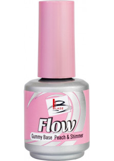 Купити BLAZE Камуфлююча база для гель-лаку Flow Gummy Base Peach & Shimmer вигідна ціна