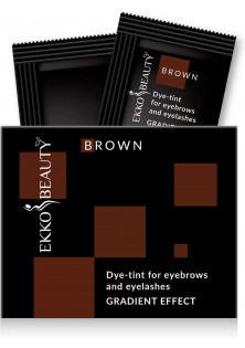 Фарба-тінт для брів та вій з ефектом градієнта тон Коричневий Tint For Eyebrows And Eyelashes Gradient Effect Tone Brown за ціною 65₴  у категорії Фарба для брів та вій Бренд Ekko Beauty