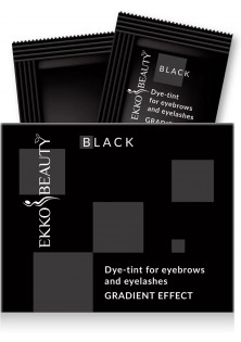 Фарба-тінт для брів та вій з ефектом градієнта тон Чорний Tint For Eyebrows And Eyelashes Gradient Effect Tone Black за ціною 65₴  у категорії Українська косметика Вік 16+