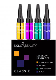 Набір хни для брів Классік Henna Kit For Eyebrows Classic за ціною 729₴  у категорії Хна для брів Тип шкіри Усі типи шкіри