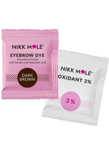 Фарба для брів та кремовий окислювач Eyebrow Dye Brown And Oxidant 3% за ціною 75₴  у категорії Nikk Mole Призначення Фарбування
