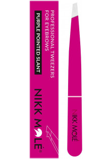 Пінцет для брів класичний Classic Eyebrow Tweezers Purplish Pink за ціною 350₴  у категорії Українська косметика Бренд Nikk Mole