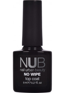 Топ жесткий не имеет липкого слоя NUB No Wipe Top Coat, 8 ml по цене 159₴  в категории Американская косметика Тип Топ для ногтей