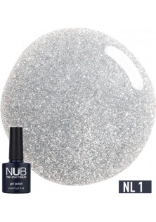 Гель-лак зі світловідбиваючим ефектом NUB Gel Polish Night Light №01 - Clear Silver, 8 ml за ціною 195₴  у категорії Гель-лаки для нігтів